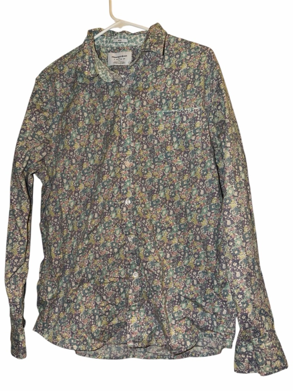 Paper Denim & Cloth Green, Lavender and Yellow Floral Button-Up Shirt